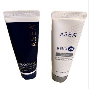 Asea Redox Gold & Renu28 Set Revitalizing Gel TSA Travel Size Skincare  .33fl oz